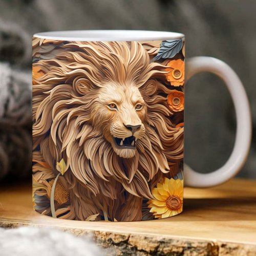 3d mug lion