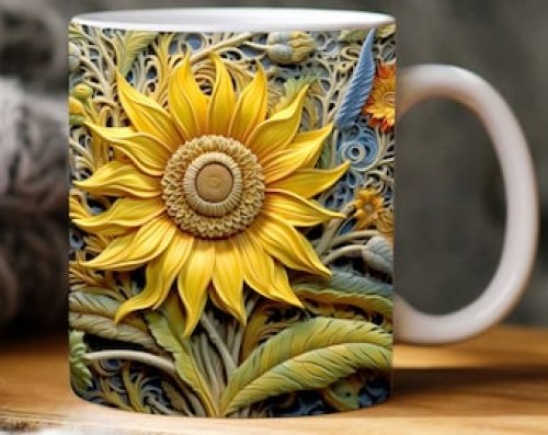 3d sunflower 1
