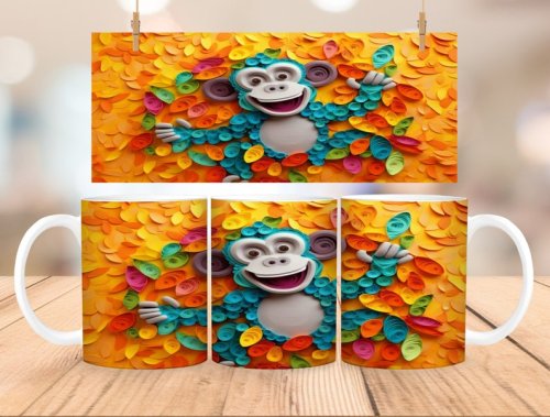 3d happy chimp