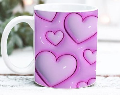 3d inflated heart love